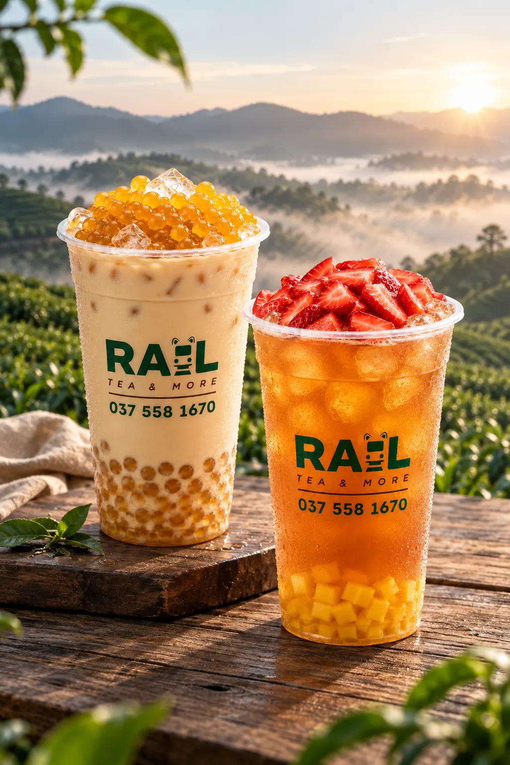Trà sữa và trà trái cây RAIL giữa khung cảnh cao nguyên Đà Lạt